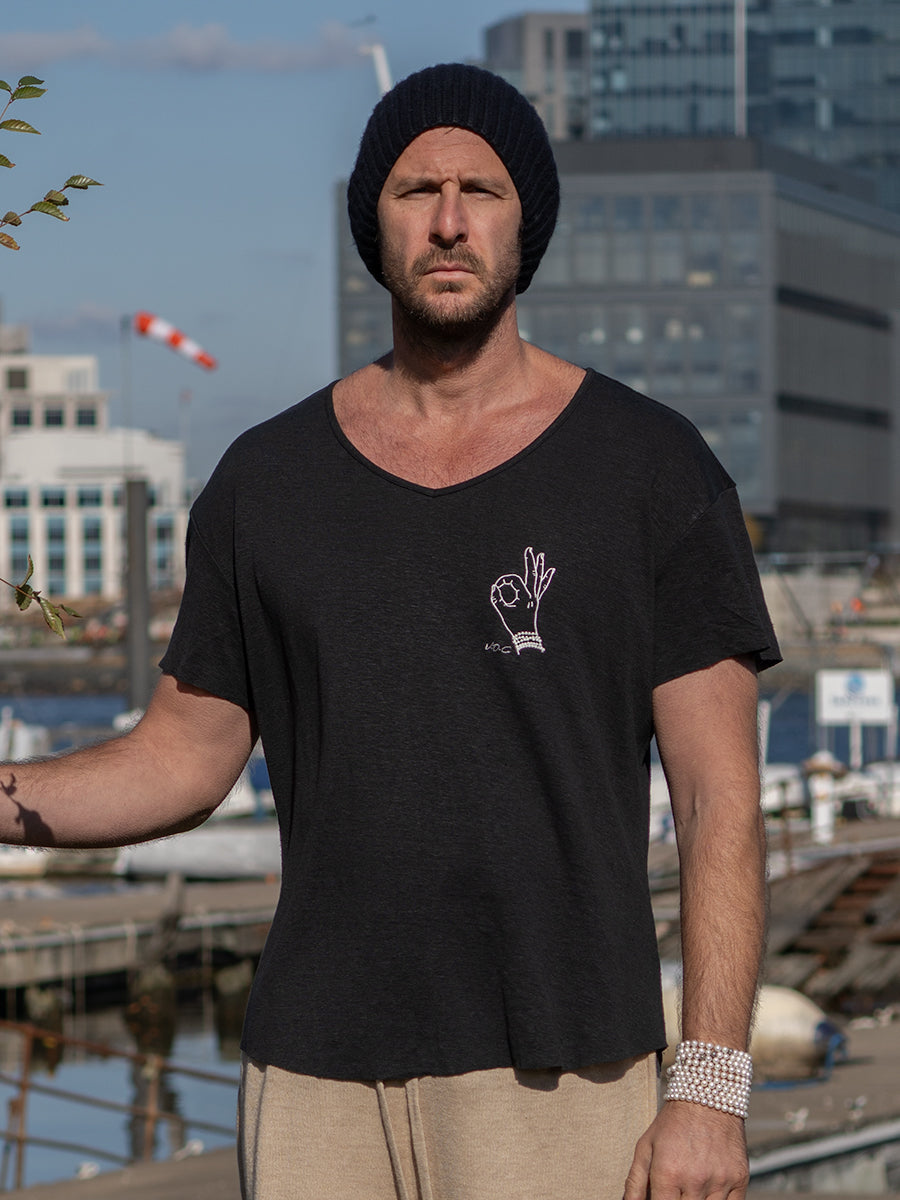 Mudra 100% Hemp Embroidered Tee image 0