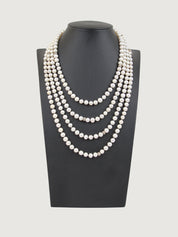 Nirvana White Pearl Silver Necklace image 0