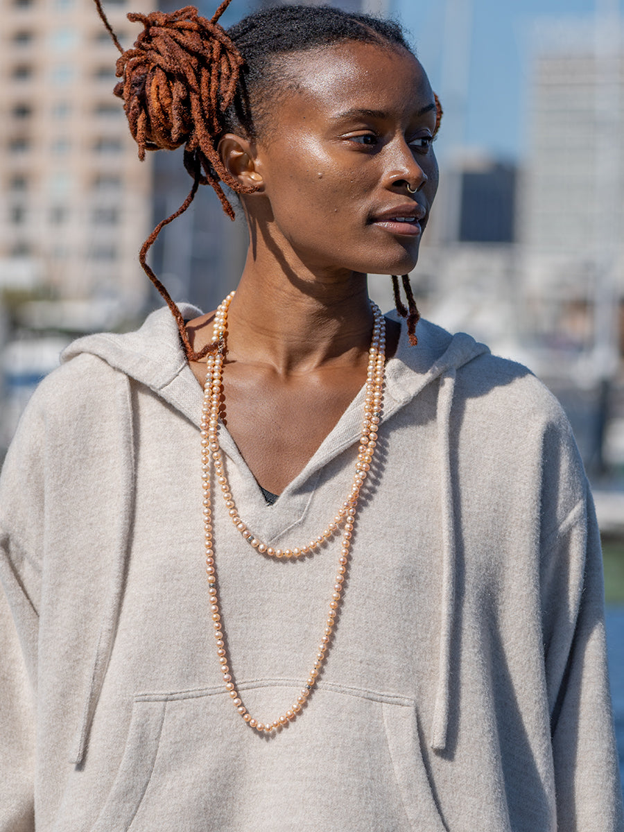 Nirvana Peach Pearl Necklace image 1