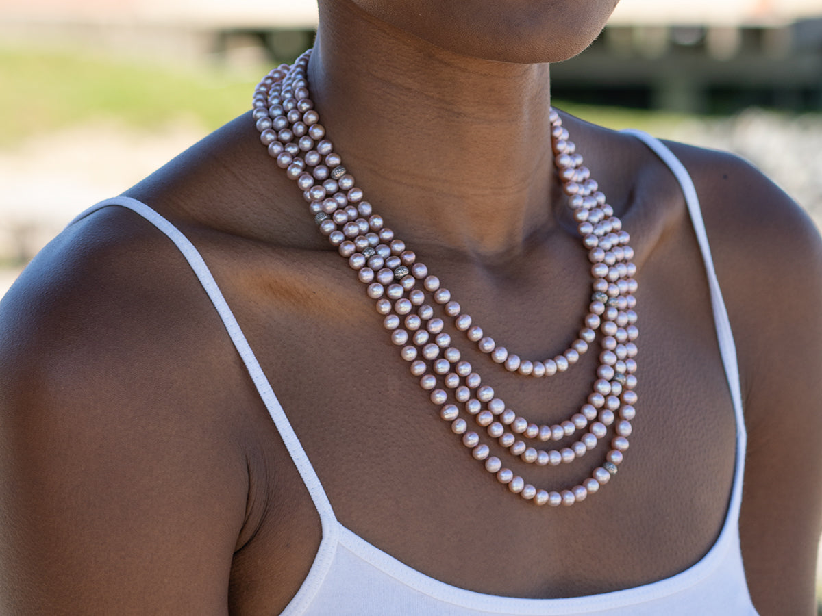Nirvana Pink Pearl Necklace image 3