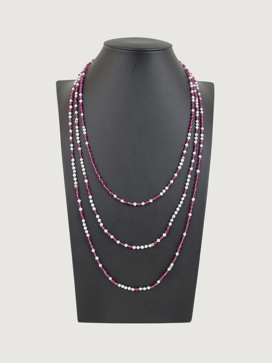 Melted Candy Cane Pearl Necklace image 0