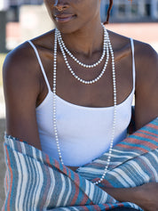 Nirvana White Pearl Silver Necklace image 3