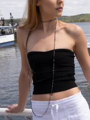 Black Rainbow Wrap Necklace