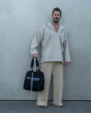 Hatha Hemp Canvas Embroidered Tote Bag