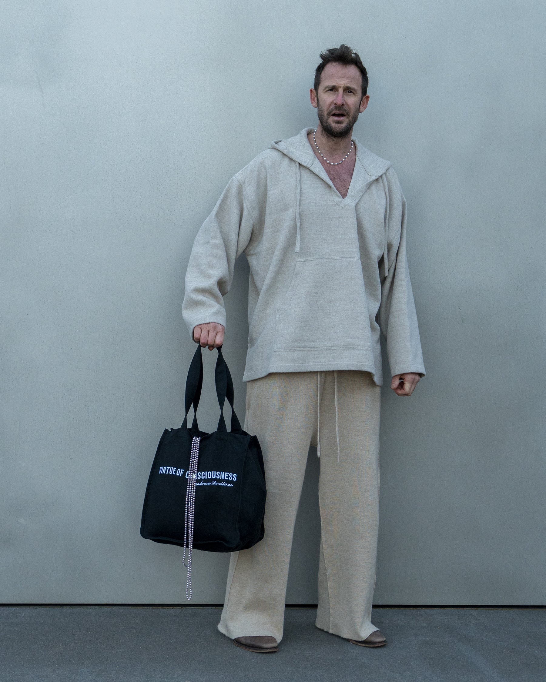 Hatha Hemp Canvas Embroidered Tote Bag