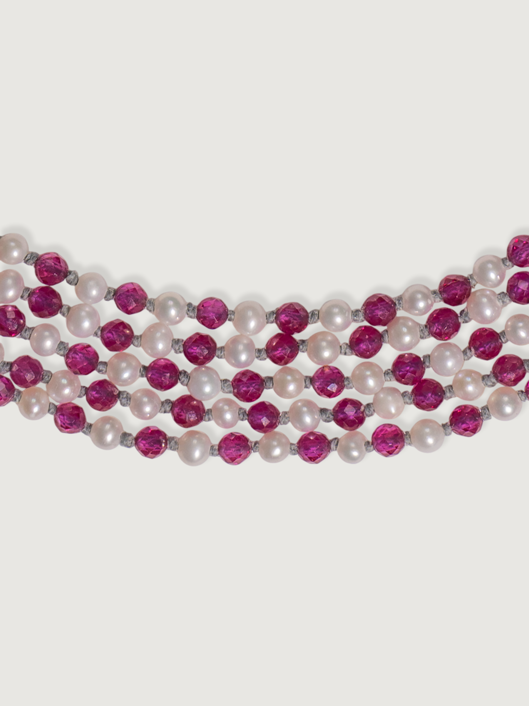 Candy Cane Pearl Necklace