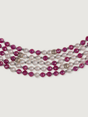 Melted Candy Cane Pearl Necklace