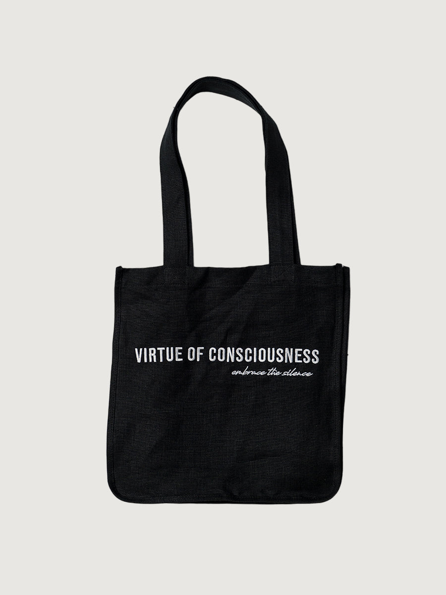 Hatha Hemp Canvas Embroidered Tote Bag image 0